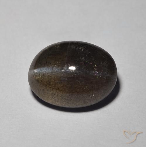 2.94ct Natural Marrón Escapolita Ojo de Gato, Ovalada, Translúcido