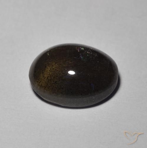 Escapolita Ojo de Gato Marrón natural de 2.94 ct, Ovalada, Translúcido