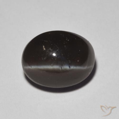 2.24ct Natural Negro Escapolita Ojo de Gato, Ovalada, Translúcido