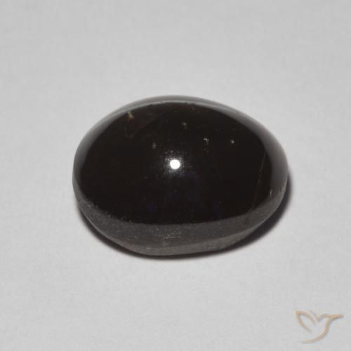 Escapolita Ojo de Gato Negro natural de 2.24 ct, Ovalada, Translúcido