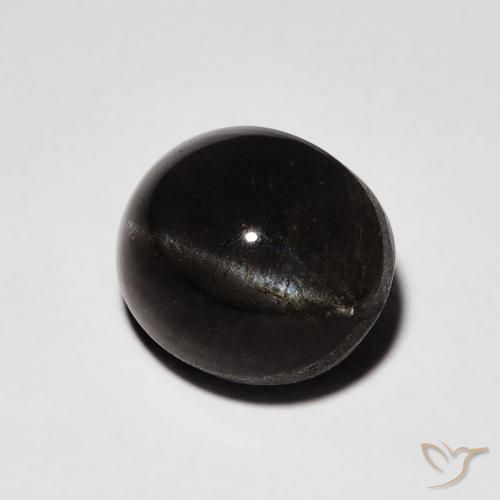 Escapolita Ojo de Gato Negro natural de 2.70 ct, Ovalada, Translúcido