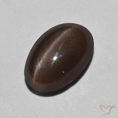 Escapolita Ojo de Gato Marrón sombra natural de 2.12 ct, Ovalada, Translúcido