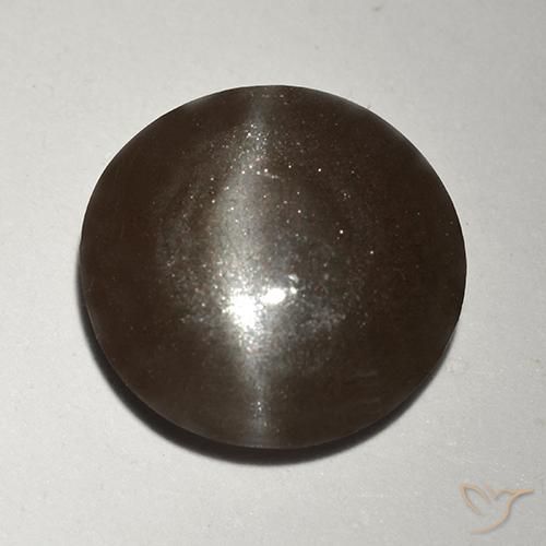 2.99ct Natural Marrón sombra Escapolita Ojo de Gato, Redondo, Translúcido