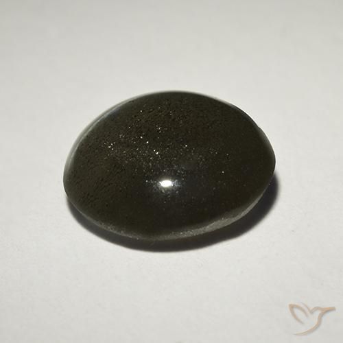 Escapolita Ojo de Gato Negro natural de 2.18 ct, Redondo, Translúcido