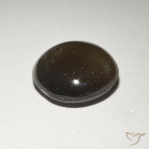 Escapolita Ojo de Gato Negro natural de 1.78 ct, Corte Redondo, Translúcido