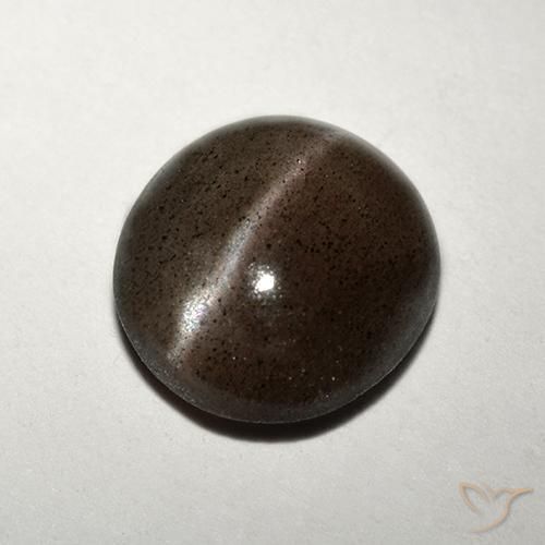 Cat's eye scapolite marrón natural de 1,50 ct, corte redondo, translúcido