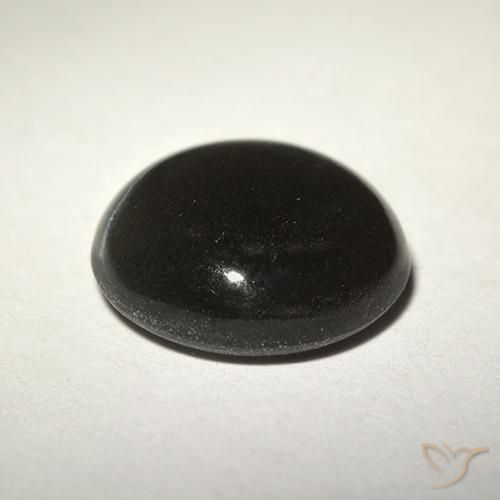 Escapolita Ojo de Gato Negro natural de 2.62 ct, Redondo, Translúcido