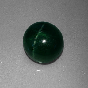 Cat's eye tourmaline verde natural de 2,43 ct, transparente, transparente / translúcido