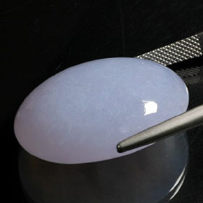 Calcedonia Azul lavanda natural de 42.00 ct, Transparente, Transparente / Translúcido