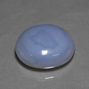 Calcedonia azul natural de 40,37 ct, transparente, transparente / translúcido