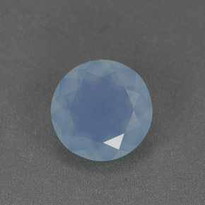 Calcedonia azul natural de 0,99 ct, transparente, transparente / translúcido