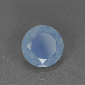 Calcedonia azul natural de 0,99 ct, transparente, transparente / translúcido