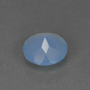 Calcedonia azul natural de 0,99 ct, transparente, transparente / translúcido