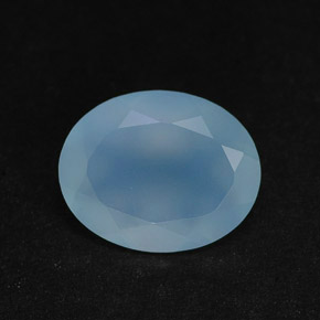 Calcedonia azul natural de 2,25 ct, transparente, transparente / translúcido