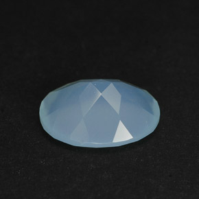 Calcedonia azul natural de 2,25 ct, transparente, transparente / translúcido