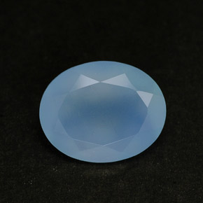 Calcedonia azul natural de 2,25 ct, transparente, transparente / translúcido