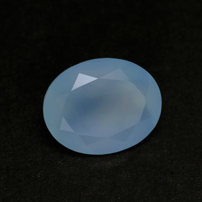 Calcedonia azul natural de 2,25 ct, transparente, transparente / translúcido