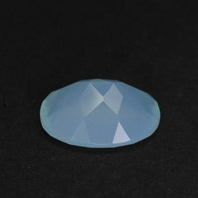 Calcedonia azul natural de 2,25 ct, transparente, transparente / translúcido
