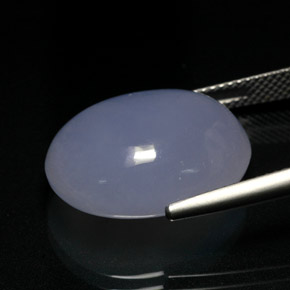 Calcedonia azul natural de 16,32 ct, corte óvalo, translúcido
