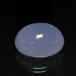 Calcedonia azul natural de 15,37 ct, corte óvalo, translúcido
