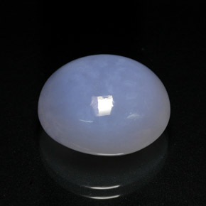 Calcedonia azul natural de 16,62 ct, corte óvalo, translúcido