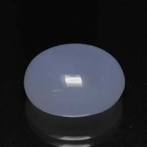 Calcedonia azul natural de 12,69 ct, corte óvalo, translúcido