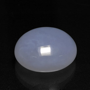 Calcedonia azul natural de 12,71 ct, corte óvalo, translúcido