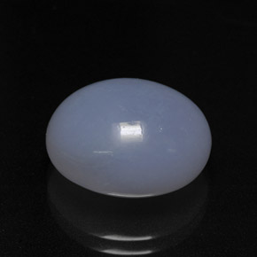 Calcedonia azul natural de 11,41 ct, corte óvalo, translúcido