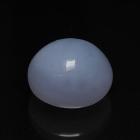 Calcedonia azul natural de 13,49 ct, corte óvalo, translúcido