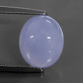 Calcedonia azul natural de 5,50 ct, transparente, transparente / translúcido