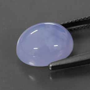 Calcedonia azul natural de 5,50 ct, transparente, transparente / translúcido