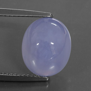 Calcedonia azul natural de 5,65 ct, transparente, transparente / translúcido