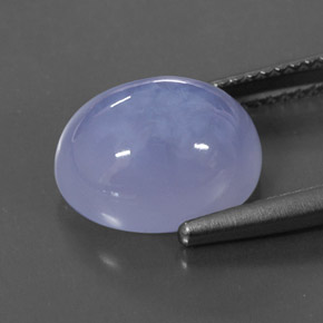Calcedonia azul natural de 5,65 ct, transparente, transparente / translúcido