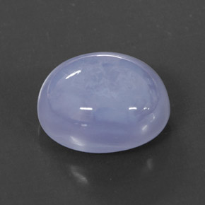 Calcedonia azul natural de 6,03 ct, corte óvalo, translúcido