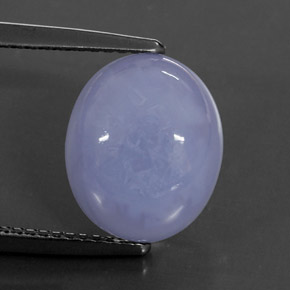 Calcedonia azul natural de 6,03 ct, corte óvalo, translúcido