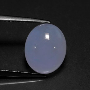 Calcedonia azul natural de 4,76 ct, transparente, transparente / translúcido