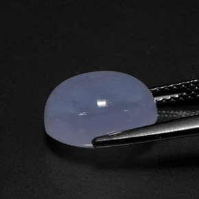 Calcedonia azul natural de 4,76 ct, transparente, transparente / translúcido