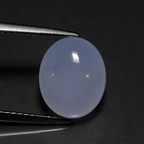 Calcedonia azul natural de 3,90 ct, transparente, transparente / translúcido
