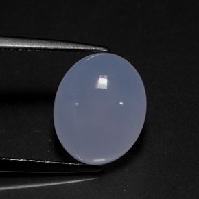 Calcedonia azul natural de 4,20 ct, transparente, transparente / translúcido