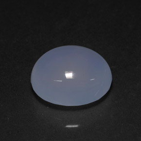 Calcedonia azul natural de 4,20 ct, transparente, transparente / translúcido
