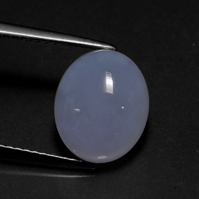 Calcedonia azul natural de 4,69 ct, transparente, transparente / translúcido