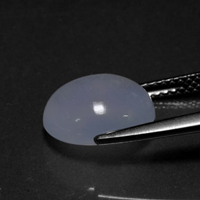 Calcedonia azul natural de 3,94 ct, transparente, transparente / translúcido