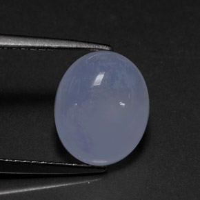 Calcedonia azul natural de 4,03 ct, transparente, transparente / translúcido