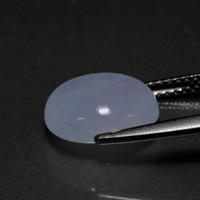 Calcedonia azul natural de 4,03 ct, transparente, transparente / translúcido