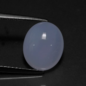 Calcedonia azul natural de 3,97 ct, transparente, transparente / translúcido