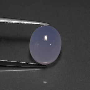 Calcedonia azul natural de 5,27 ct, transparente, transparente / translúcido