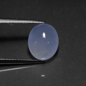 Calcedonia azul natural de 4,73 ct, transparente, transparente / translúcido