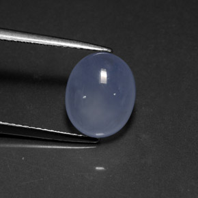 Calcedonia azul natural de 4,23 ct, transparente, transparente / translúcido