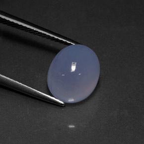 Calcedonia azul natural de 5,64 ct, transparente, transparente / translúcido