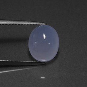 Calcedonia azul natural de 4,75 ct, transparente, transparente / translúcido
